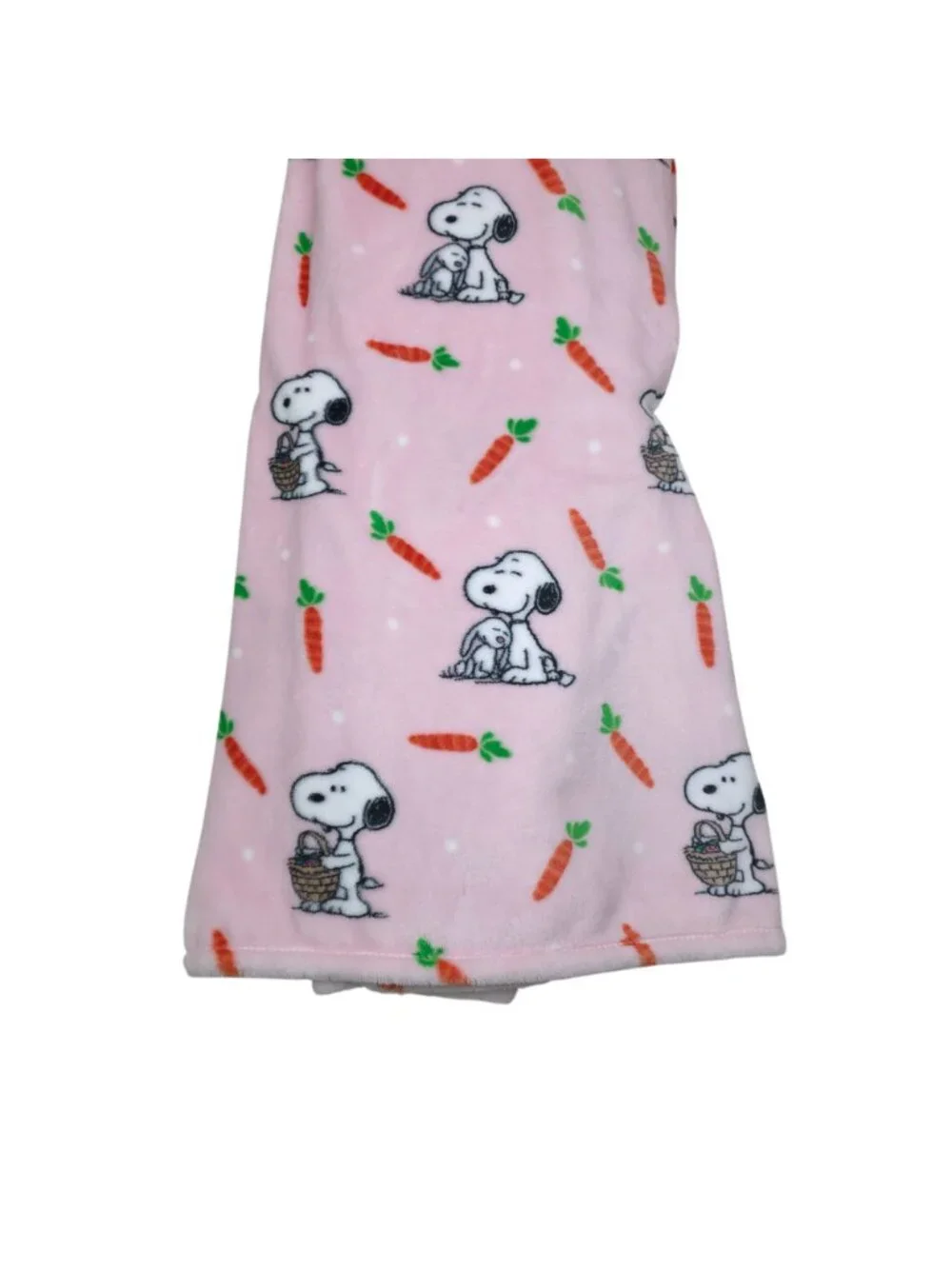 Peanuts VelvetLoft Snoopy & Carrots Plush Throw Blanket 60x70
